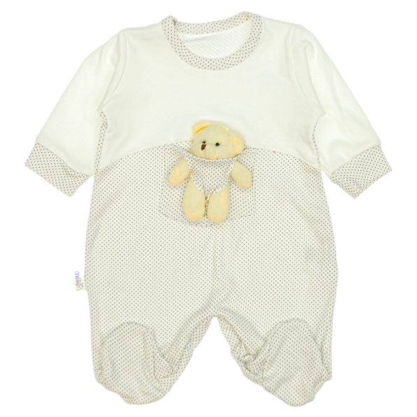 3017 Wholesale Baby Romper 3 6 9M with Bear light gray