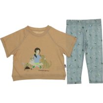 3072 Wholesale 2-Piece Girls Kids Leggings and T-shirt Set 3-6Y beige