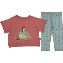 3072 Wholesale 2-Piece Girls Kids Leggings and T-shirt Set 3-6Y dried rose