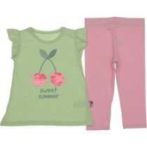 3078 Wholesale 2-Piece Girls Kids Leggings and T-shirt Set 3-6Y green