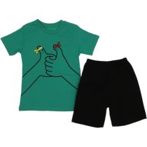 3917 Wholesale Boys Kids 2-Piece Set 6-9Y with Print green