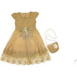 403 Wholesale Girls Party Dress with Bag 6-8-10Y Light Brown