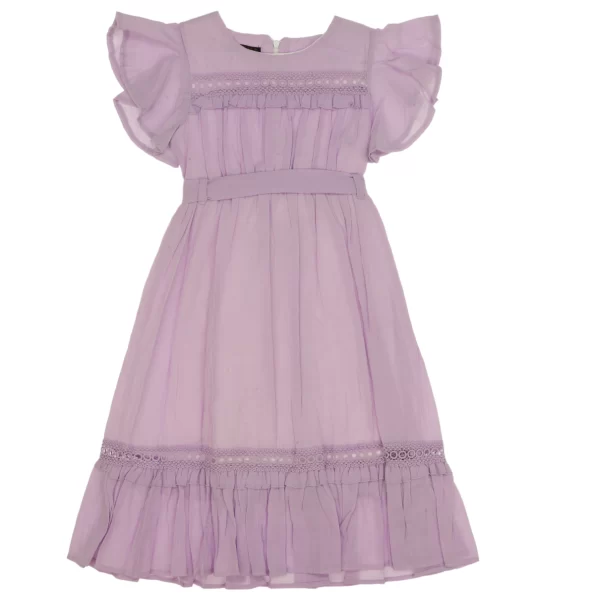 4076 Wholesale Girls Kids Dress 9-12Y purple