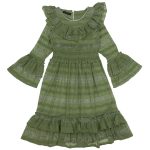 4087 Wholesale Girls Kids Dress 9-12Y green