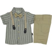 4247 Wholesale Boys Kids 2 Piece Set 5 8Y with Bow Tie green