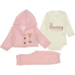 492 Wholesale 3-Piece Toddler Baby Set 3-6-9M pink