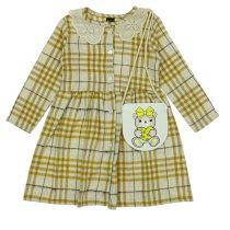 5104 Wholesale Girls Kids Seasonal Dress 6-9Y mustard