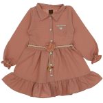 5208 Wholesale Girls Kids Seasonal Dress 2-5Y orange