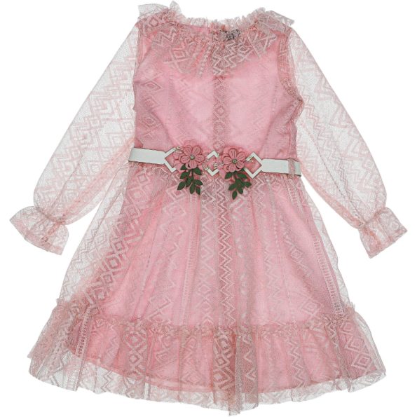 5210 Wholesale Girls Tulle Dress 2-5Y pink