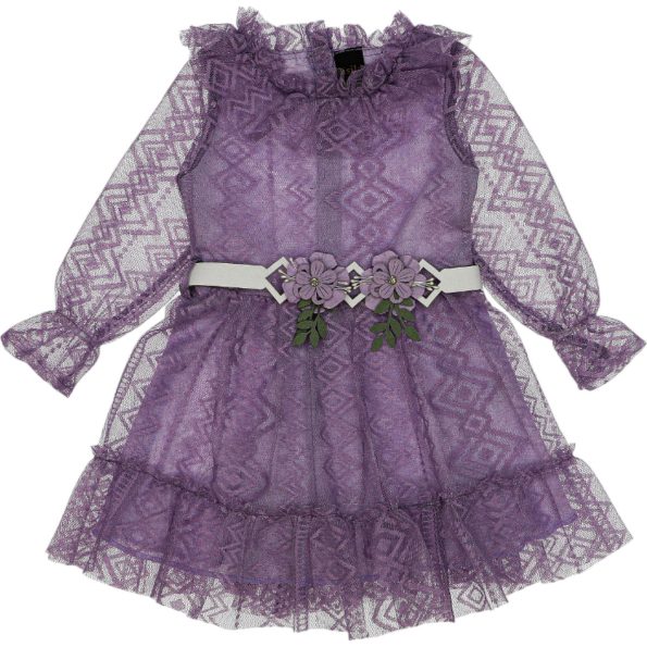 5210 Wholesale Girls Tulle Dress 2-5Y purple