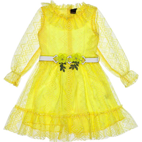 5210 Wholesale Girls Tulle Dress 2-5Y yellow