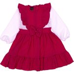 5213 Wholesale Girls Party Dress Long Sleeve 2-5Y pink