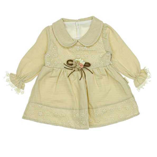 796 Wholesale Toddler Girls Dress 6-18M beige