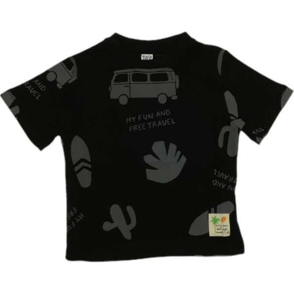 G24-1776 Wholesale Boys Kids T-Shirt 2-5Y black