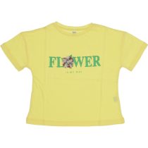 LR23-9154 Wholesale Girls Kids T-Shirt 10-13Y Flower Print yellow