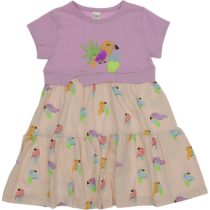 TFA24-1262 Wholesale Girls Kids Dress 2-5Y Parrot Print purple