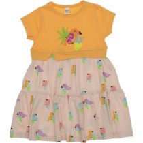 TFA24-1262 Wholesale Girls Kids Dress 2-5Y Parrot Print yellow