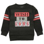 Wholesale Boys Kids 3-Rope Sweatshirt 5-8Y black