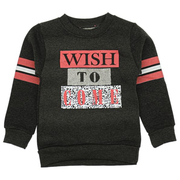 Wholesale Boys Kids 3-Rope Sweatshirt 5-8Y black