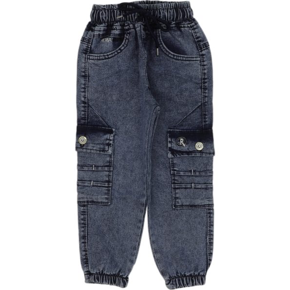 Wholesale Boys Kids Jeans 3 7Y Cargo Pocket grey