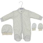 0058 Wholesale Baby Romper 3-6M With Hat and Gloves blue