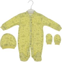 0086 Wholesale Baby Romper 3-6M With Hat and Gloves yellow