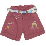 026375 Wholesale Girls Kids Linen Short 2-6Y pink