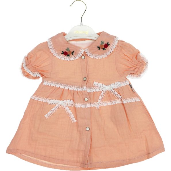 10010 Wholesale Toddler Baby Dress 9-24M cream