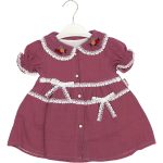 10010 Wholesale Toddler Baby Dress 9-24M ecru