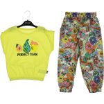 1029 Wholesale 2-Piece Girls Kids Leggings and T-shirt Set 2-5Y yellow