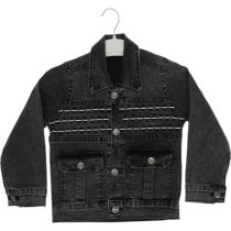 1395 Wholesale Boys Kids Denim Jacket 3-7Y black