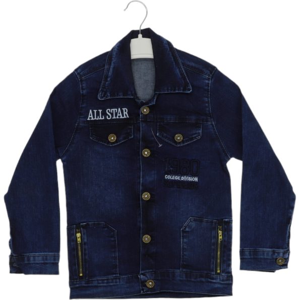 1401 Wholesale Boys Kids Denim Jacket 8-12Y NAVY BLUE