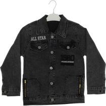 1401 Wholesale Boys Kids Denim Jacket 8-12Y black