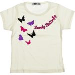 180150 Wholesale Girls Kids T-Shirt 3-12Y Butterfly Print green