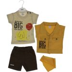 202385 Wholesale Toddler Babies 4-Piece Suit Set 6-18M black