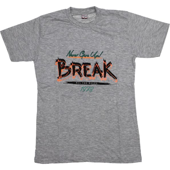202423 Wholesale Boys Kids T-Shirt 9-12Y Break Print grey