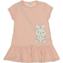 2403 Wholesale Girls Kids Dress 2-5Y Rabbit Print cream