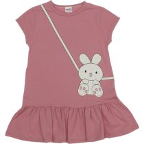2403 Wholesale Girls Kids Dress 2-5Y Rabbit Print dried rose