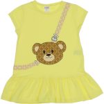 2406 Wholesale Girls Kids Dress 2-5Y Teddy Bear Print turqoise