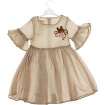 2514 Wholesale Girls Kids Dress 2-5Y beige