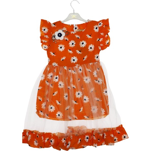 2538 Wholesale Girls Kids Dress 6 9Y orange