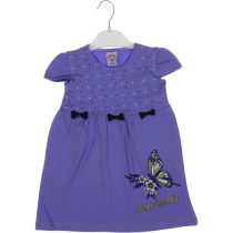 2553 Wholesale Girls Kids Dress 2-5Y Flower Butterfly Print purple