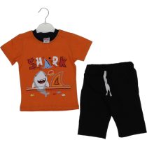 2574 Wholesale Boys Kids 2-Piece Set 2-5Y Shark Print orange