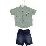 2593 Wholesale Baby Boys 2-Piece Shirt And T-Shirt Set 6-18M green