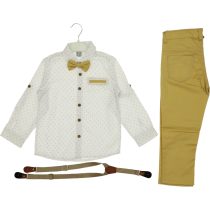 3000 Wholesale Boys Kids 2-Piece Shirt and Pant Set 2-5Y mustard