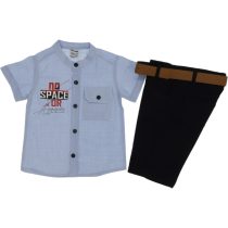 3005 Wholesale Boys Kids 2-Piece Shirt and Capri Set 2-5Y blue