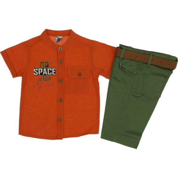 3105 Wholesale Boys Kids 2 Piece Shirt and Capri Set 6 9Y brick