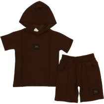 51023 Wholesale Boys Kids 2-Piece Hooded Set 5-8Y burgundy
