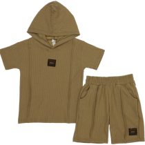 51024 Wholesale Boys Kids 2-Piece Hooded Set 9-12Y brown