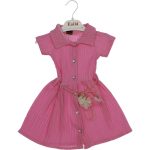 5236 Wholesale Girls Kids Dress 6-9Y pink